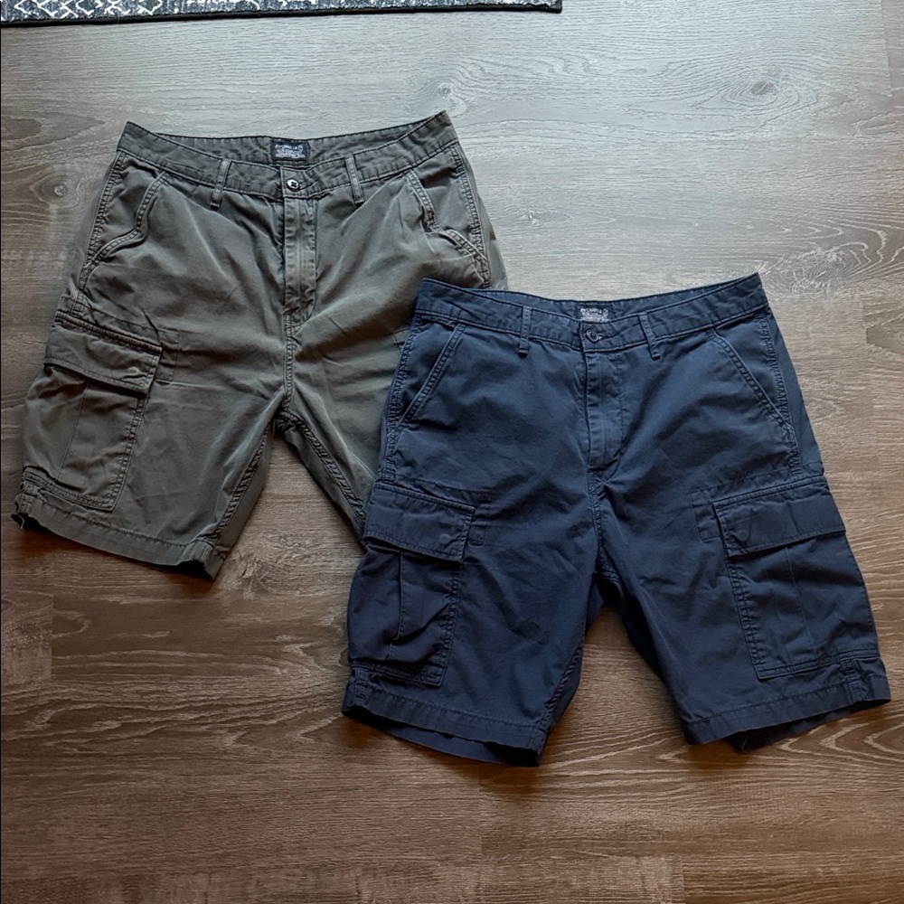Levi Strauss & Co Men's Cargo Shorts in Green & Blue